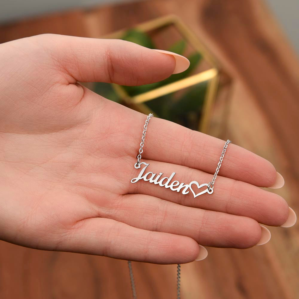 I cherish each day with you - You can add your personalized message to this beautiful name necklace!