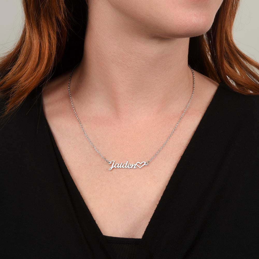 I cherish each day with you - You can add your personalized message to this beautiful name necklace!