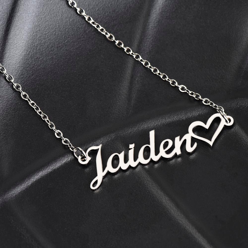 I cherish each day with you - You can add your personalized message to this beautiful name necklace!