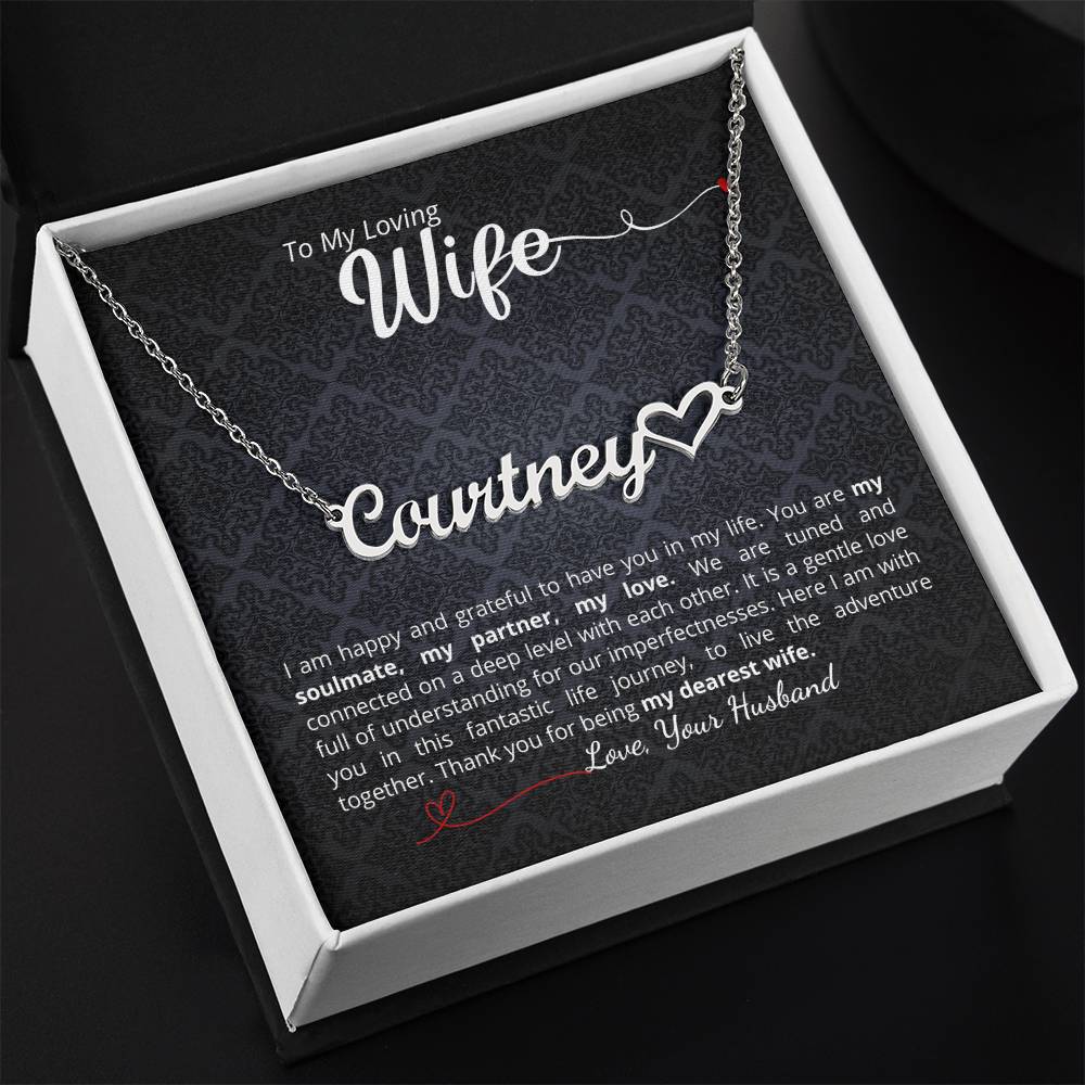 Beautiful name necklace - add your personalized message