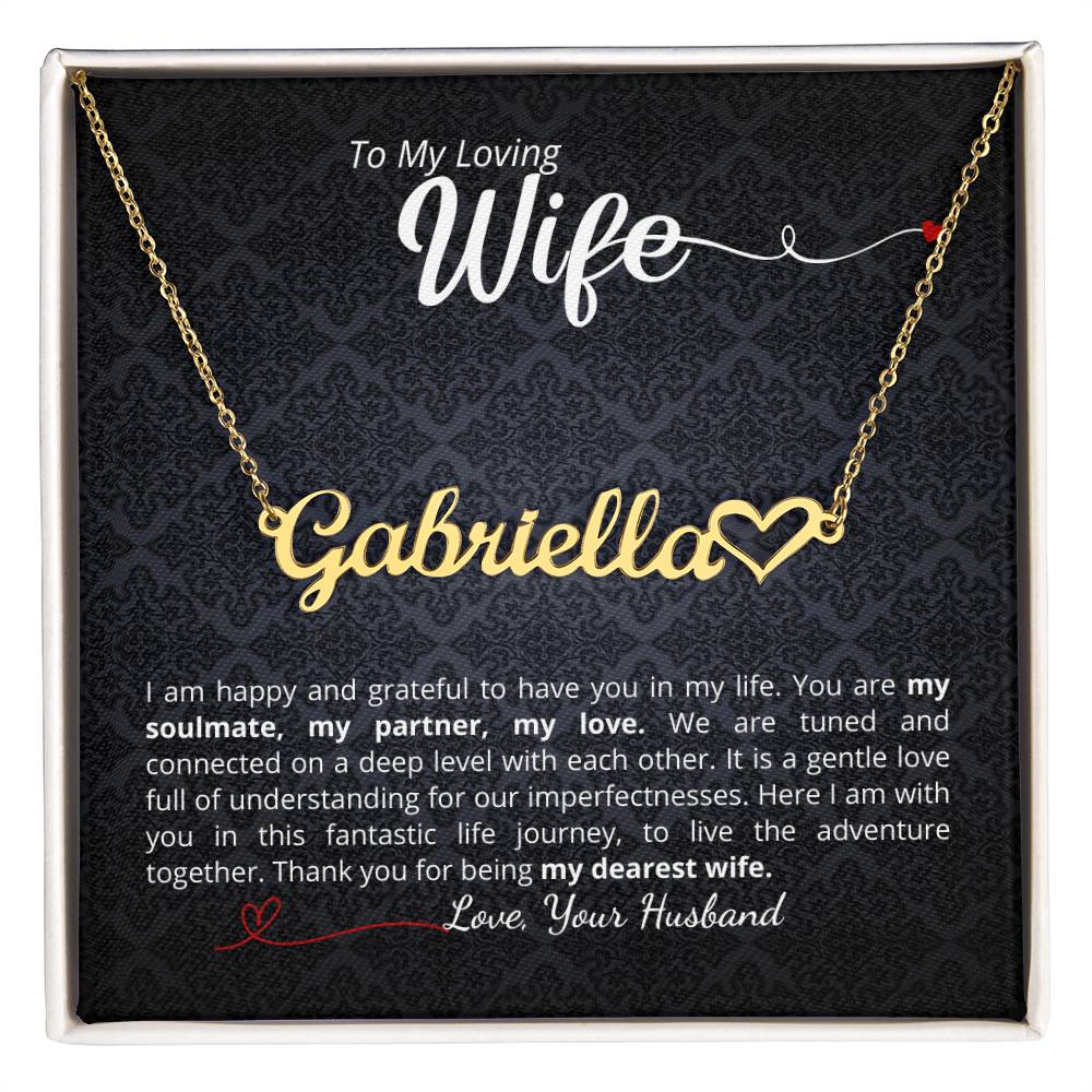 Beautiful name necklace - add your personalized message