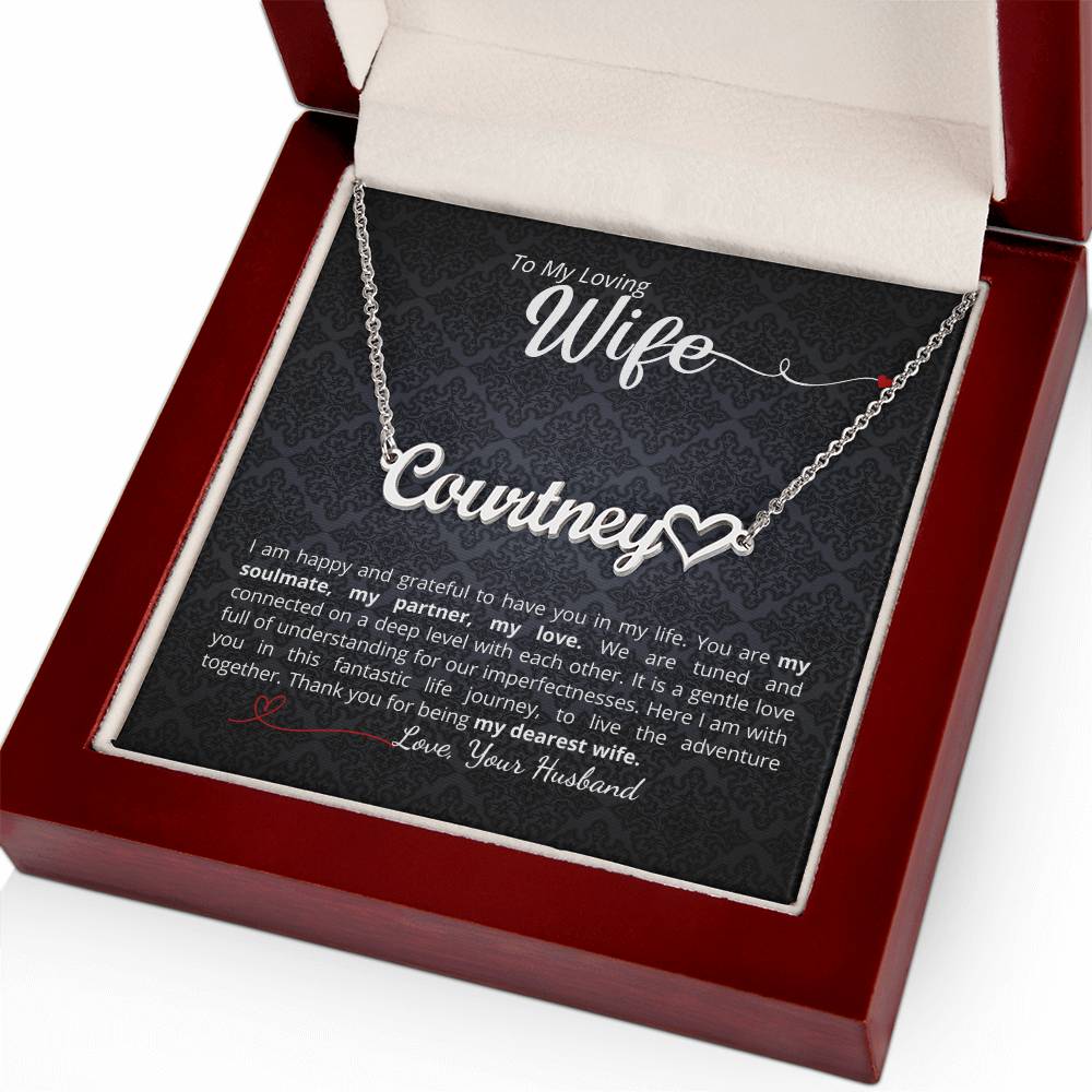 Beautiful name necklace - add your personalized message