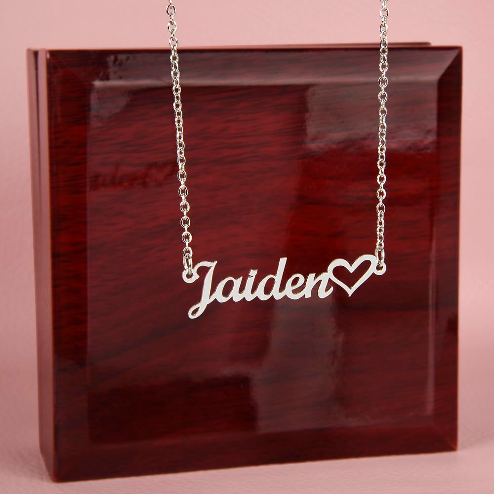 I cherish each day with you - You can add your personalized message to this beautiful name necklace!