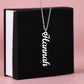 To My Daughter - Beautiful name necklace with your personalized message!