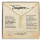To My Daughter - Beautiful name necklace with your personalized message!