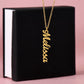 To My Daughter - Beautiful name necklace with your personalized message!