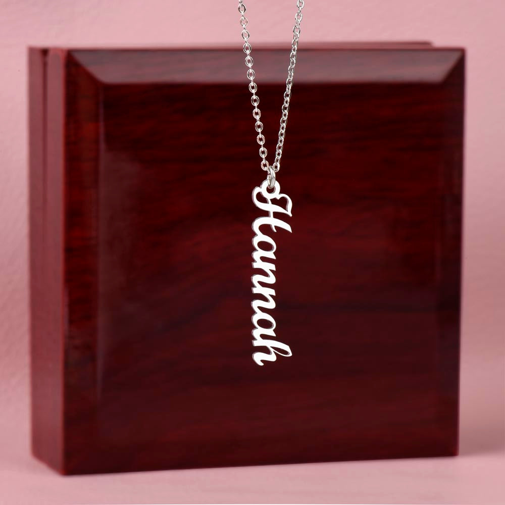 To My Daughter - Beautiful name necklace with your personalized message!