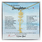 To My Daughter - Keep Believing! Beautiful Flower Name Necklace