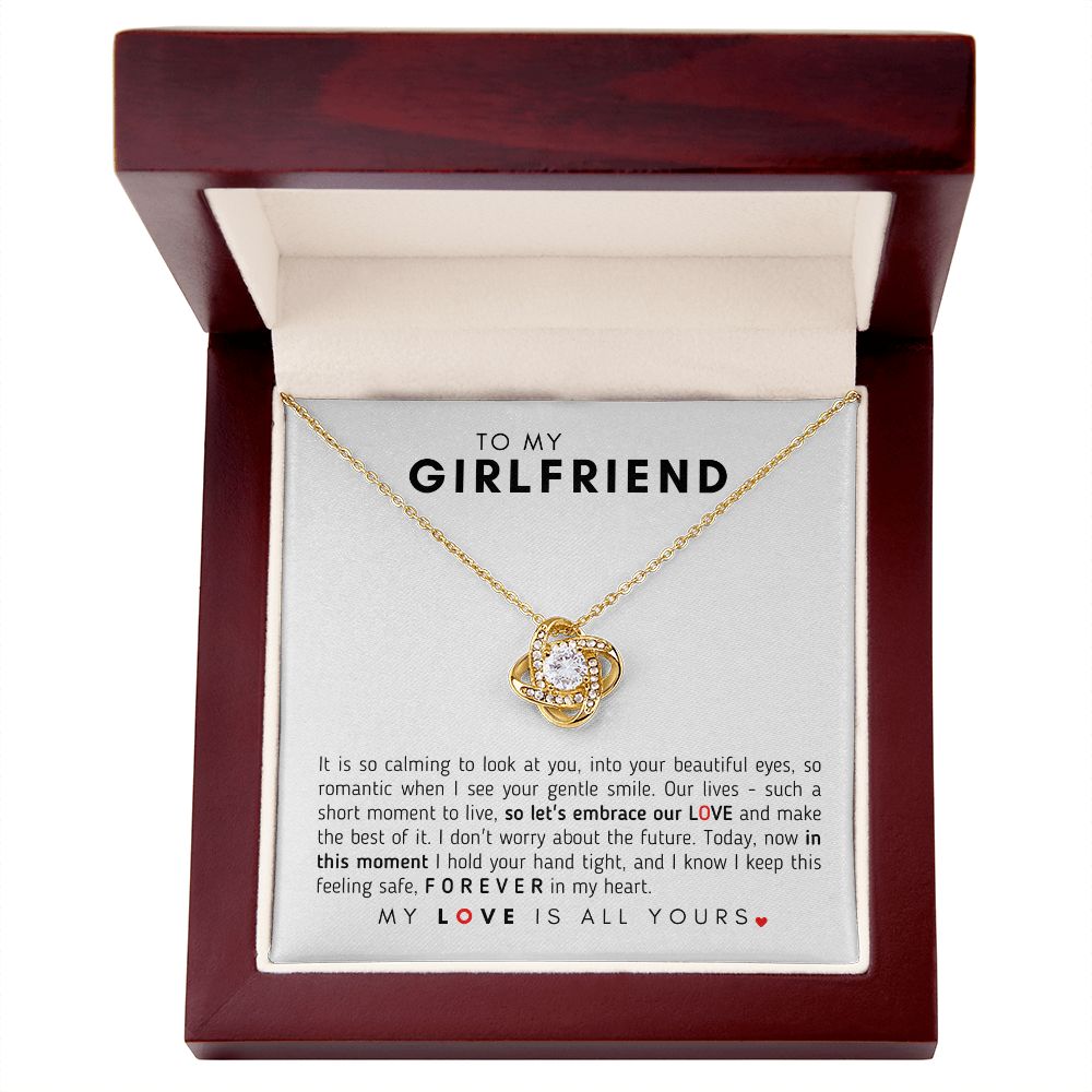 To My Girlfriend - Love Knot Necklace - Let's Embrace Our Love