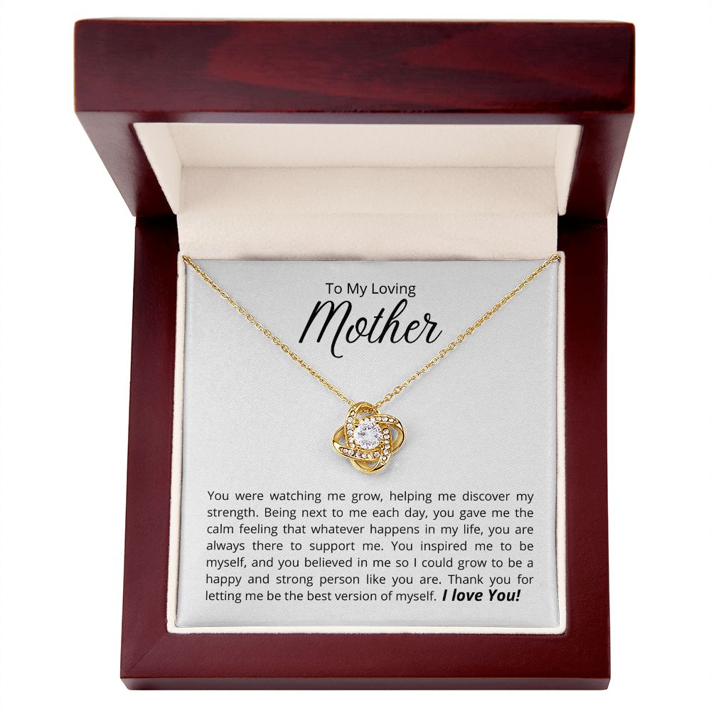 To My Loving Mother - Love Knot Necklace - Thank you for your support!