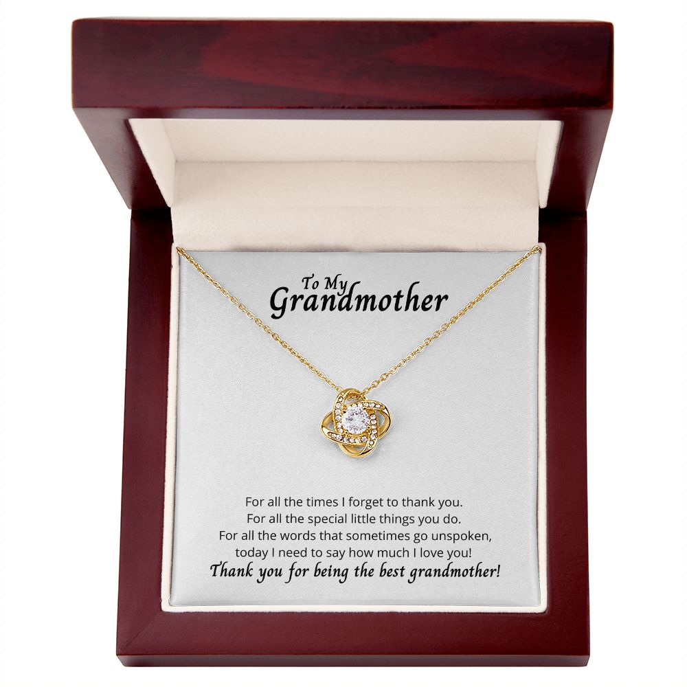 To My Grandmother - Love Knot Necklace - You are the best!
