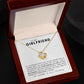 To My Girlfriend - Love Knot Necklace - Let's Embrace Our Love