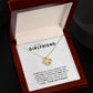 To My Girlfriend - Love Knot Necklace - Your Sweet Smile Melts My Worries Away!