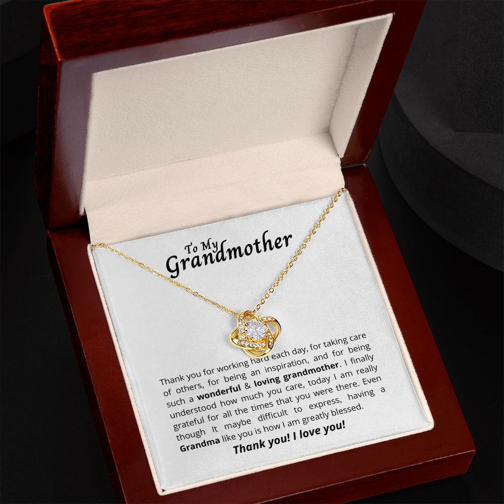 To My Loving Grandmother - Love Knot Necklace