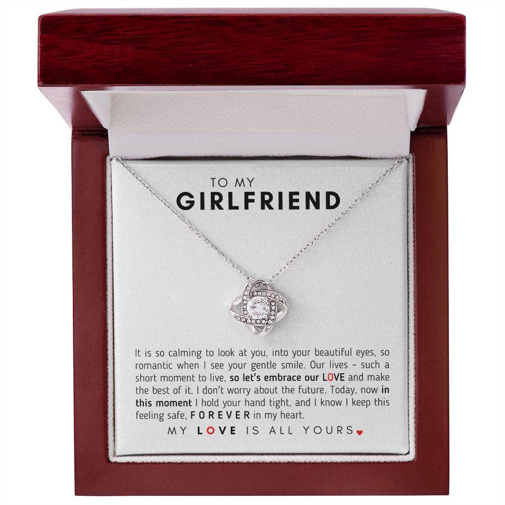 To My Girlfriend - Love Knot Necklace - Let's Embrace Our Love