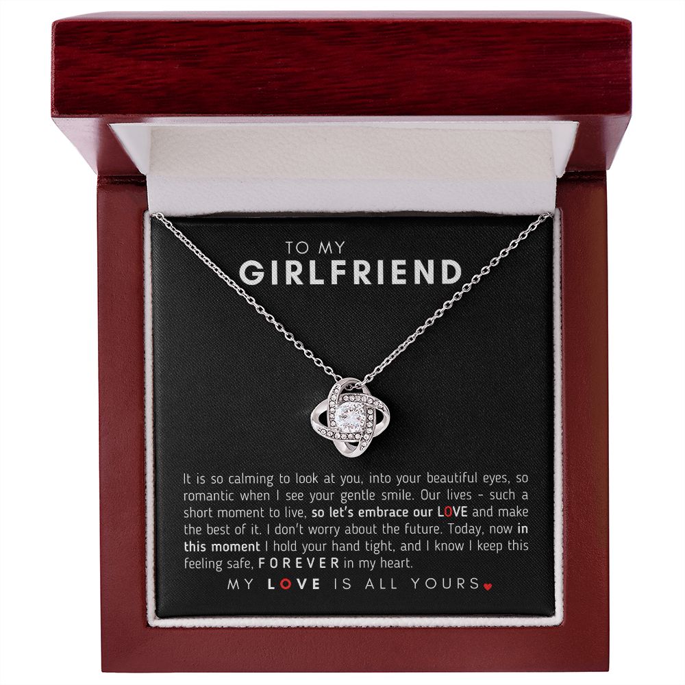 To My Girlfriend - Love Knot Necklace - Let's Embrace Our Love