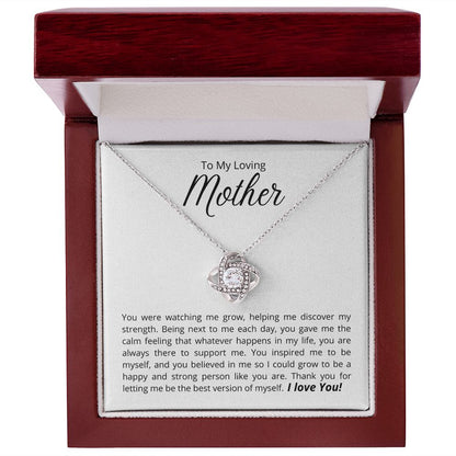 To My Loving Mother - Love Knot Necklace - Thank you for your support!
