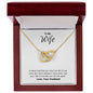 To My Wife - Interlocking Hearts Necklace - I Fall In Love All Over Again!