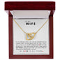 To My Wife - Interlocking Hearts Necklace - My Love Is All Yours!