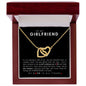 To My Girlfriend - Interlocking Hearts Necklace - Let's Embrace Our Love
