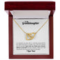 To My Granddaughter - Let this Interlocking Hearts Necklace remind you how very proud I am of you!