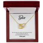 To My Sister - Interlocking Hearts Necklace - Best Friends By Choice