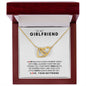 To My Girlfriend - Interlocking Hearts Necklace - Your Sweet Smile Melts My Worries Away!