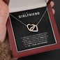 To My Girlfriend - Interlocking Hearts Necklace - Your Sweet Smile Melts My Worries Away!