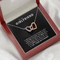To My Girlfriend - Interlocking Hearts Necklace - Your Sweet Smile Melts My Worries Away!