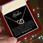 To My Loving Mother - Interlocking Hearts Necklace